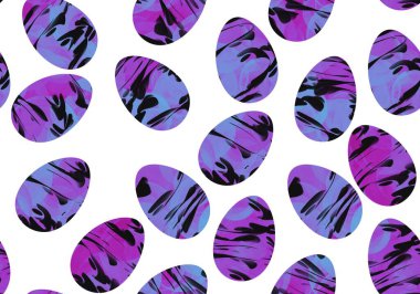 Duvar kağıdı, kumaş, tekstil, ambalaj ve hediyeler için yumurtaları olan paskalya pürüzsüz deseni. 