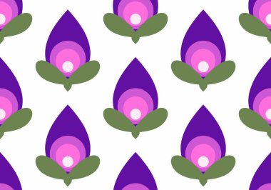 Duvar kâğıdı, kumaş ve tekstil için çiçekli Geometrik dikişsiz desen