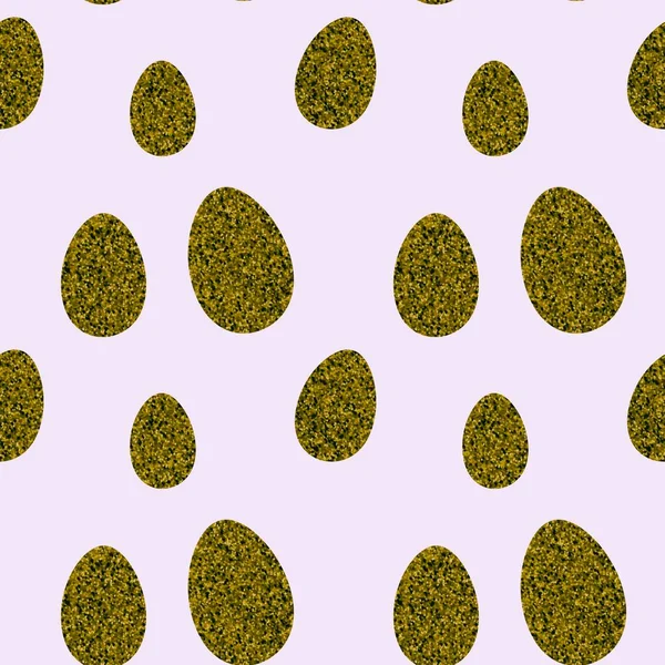 Pasen naadloos patroon met glitter eieren voor behang en stoffen en textiel en verpakking en geschenken — Stockfoto
