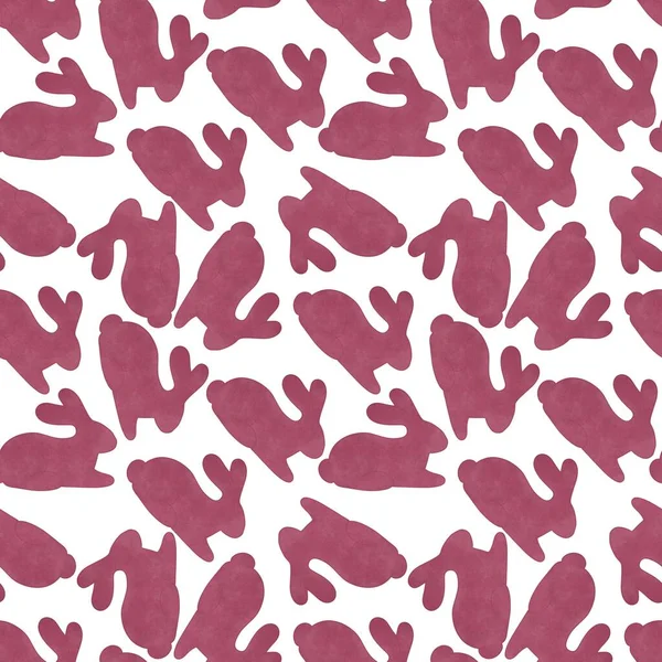 Великодній безшовний візерунок з кроликом для шпалер, тканин, текстилю, постільної білизни та обгорткового паперу — стокове фото