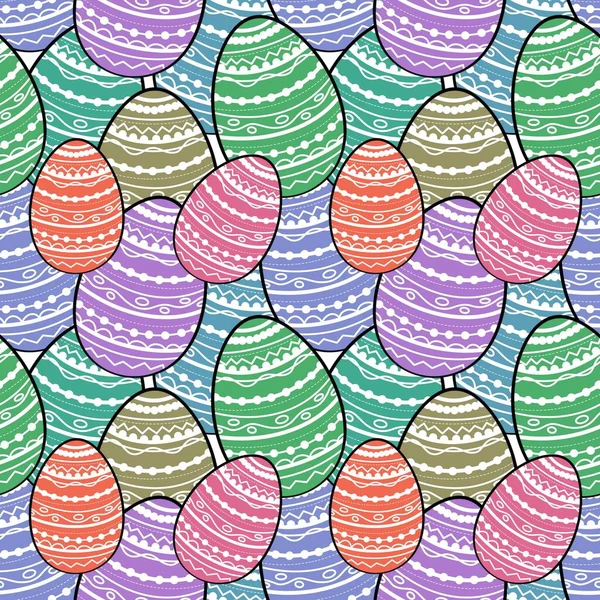 Easter seamless pattern with eggs for wallpaper and fabrics and textiles and packaging and gifts — Stock Photo, Image