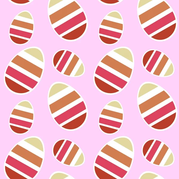 Pasqua modello senza cuciture con uova per carta da parati e tessuti e tessuti e imballaggio e regali — Foto Stock