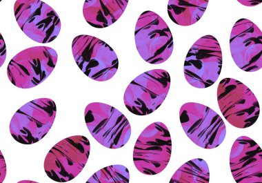 Duvar kağıdı, kumaş, tekstil, ambalaj ve hediyeler için yumurtaları olan paskalya pürüzsüz deseni. 