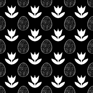 Duvar kağıdı, kumaş, tekstil, ambalaj ve hediyeler için yumurtaları olan paskalya pürüzsüz deseni. 