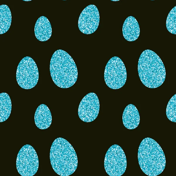 Easter seamless pattern with glitter eggs for wallpaper and fabrics and textiles and packaging and gifts — Stock Photo, Image