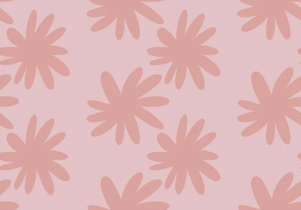 Blommig enkel sömlös mönster med blomma för tyger och textilier och förpackning — Stockfoto