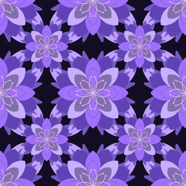 Geometrikus virág zökkenőmentes minta virág tapéta és szövet és textil — Stock Fotó