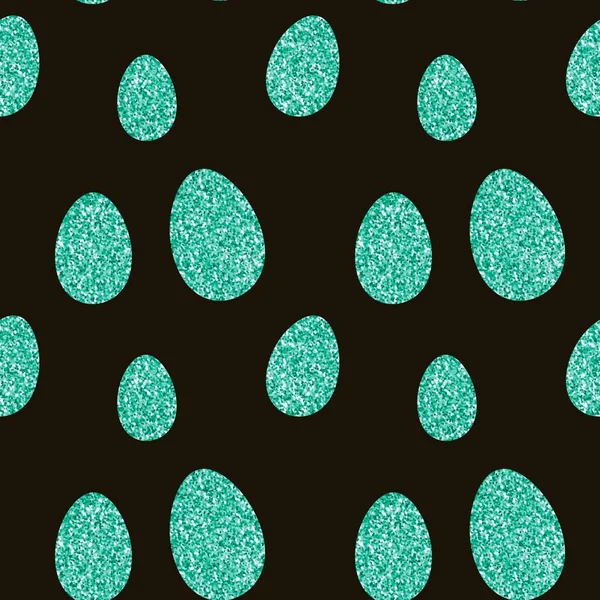 Пасхальный бесшовный узор с блестящими яйцами для обоев и тканей, текстиля, упаковки и подарков — стоковое фото