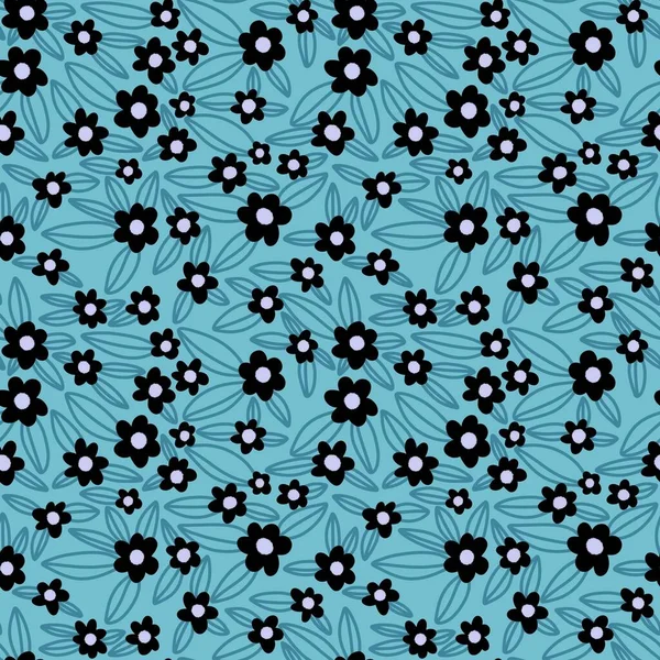 Kumaşlar, kartlar, çarşaflar, çocuklar ve ambalaj kağıtları için çiçeklerle basit, pürüzsüz desen.