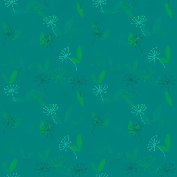 Kumaş ve tekstil için arka planda karahindiba desenli kusursuz çiçek deseni — Stok fotoğraf