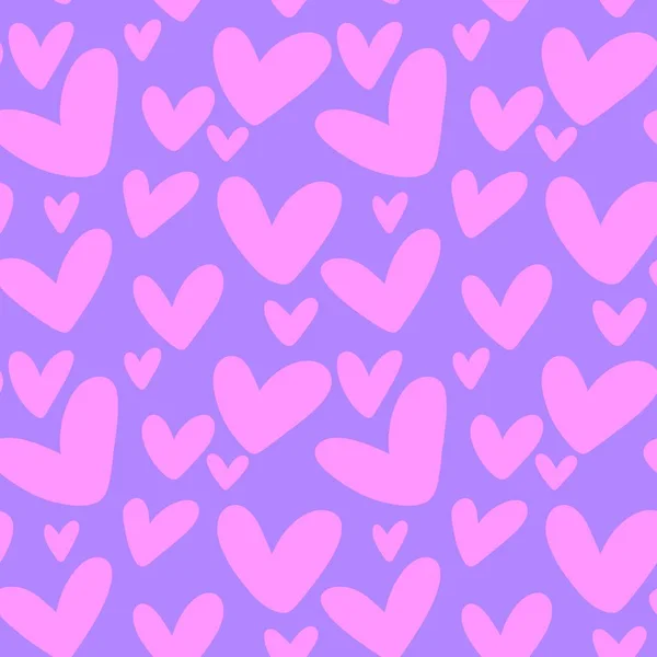 Nahtloses Valentinsmuster mit Herzen für Postkarten und Geschenke und Karten — Stockfoto