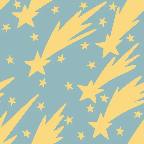 Kids seamless pattern for moon and stars for fabrics and textiles and linens and gifts and cards — 图库照片