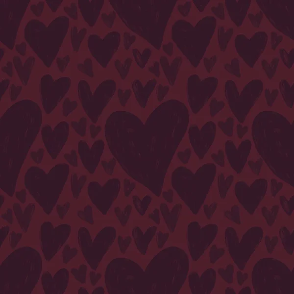 Nahtloses Valentinsmuster mit Herzen für Postkarten und Geschenke und Karten — Stockfoto