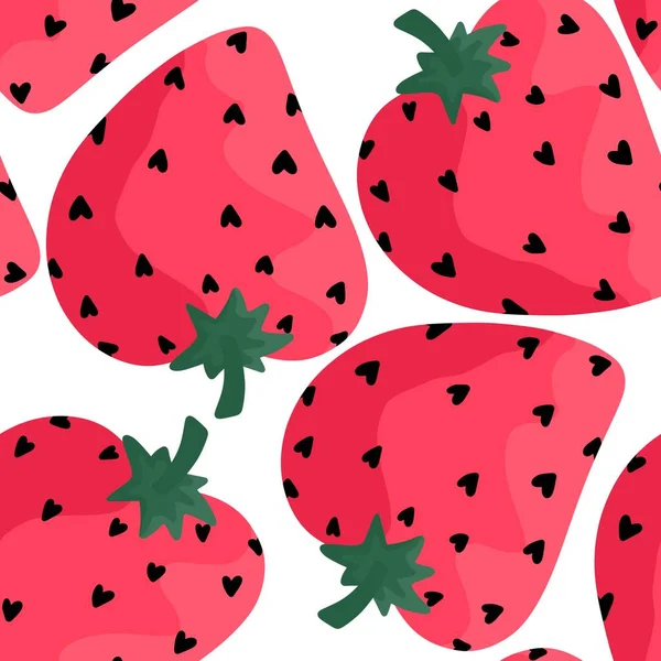 Fruit seamless strawberry pattern for fabrics and textiles and packaging and gifts and cards and linens — Stock Photo, Image