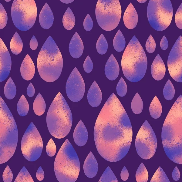 Seamless rain water drops pattern for fabrics and textiles and linens and wrapping paper and kitchen and kids — Fotografia de Stock