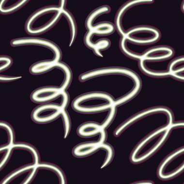 Tekstil ve ambalajlar, hediyeler, çarşaflar ve çocuklar ve ambalaj kağıtları için soyut, dikişsiz neon çizgiler.