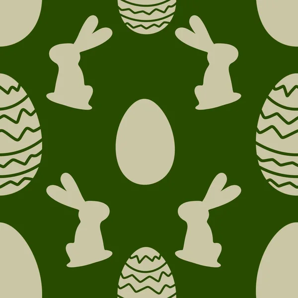 Пасхальные бесшовные яйца и кролики шаблон для тканей и текстиля и упаковки и подарки и открытки и постельное белье и детей — стоковое фото