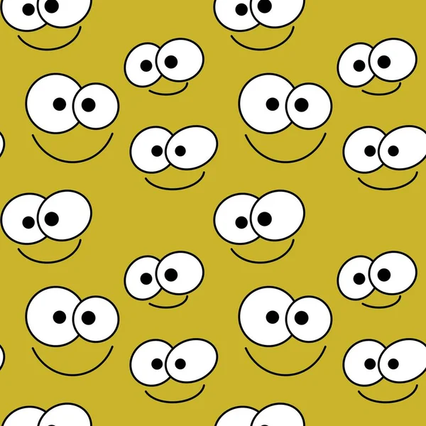 Kids seamless cute face pattern for fabrics and textiles and packaging and gifts and kids and wrapping paper — Stock Photo, Image