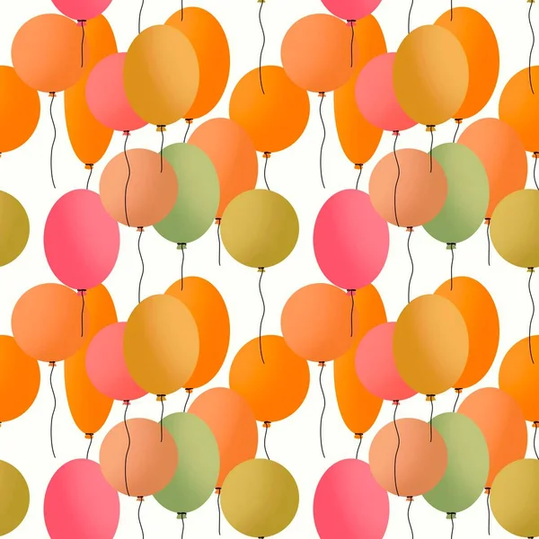 Seamless balloons pattern for kids and gifts and cards and linens and fabrics and textiles and packaging — Stock Photo, Image
