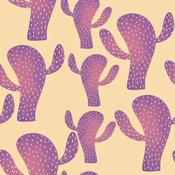 Cactus seamless floral pattern for fabrics and textiles and packaging and gifts and cards and linens and kids — Stock Photo, Image