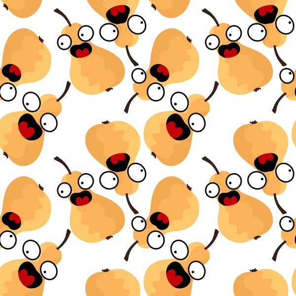 Fruit seamless pears pattern for fabrics and textiles and packaging and gifts and cards and linens and kids — Foto Stock