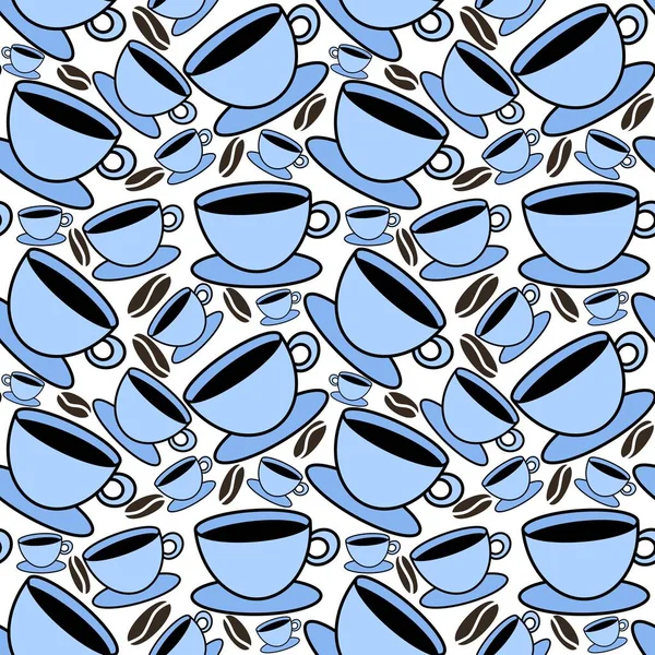 Seamless cup of coffee tea pattern for fabrics and textiles and packaging and linens and kids and wrapping paper — Zdjęcie stockowe