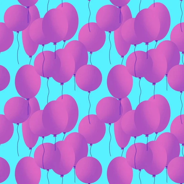 Seamless balloons pattern for kids and gifts and cards and linens and fabrics and textiles and packaging — Fotografia de Stock