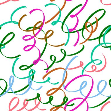 Tekstil ve ambalajlar, hediyeler, çarşaflar ve çocuklar ve ambalaj kağıtları için soyut, dikişsiz neon çizgiler.