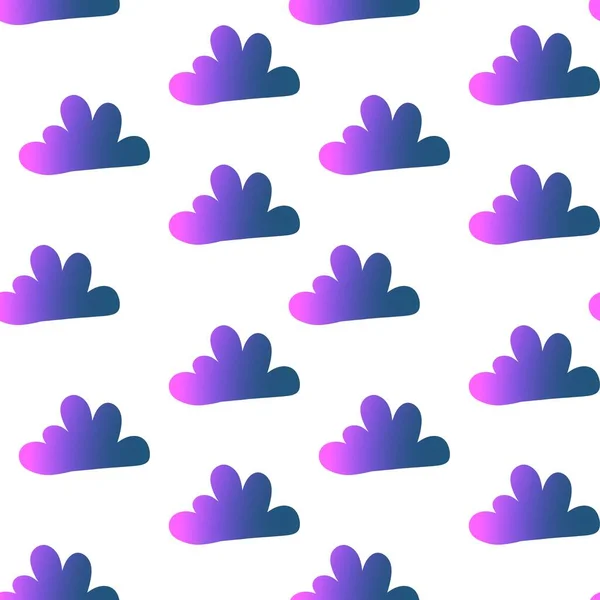 Kids cute seamless gradient clouds pattern for fabrics and textiles and packaging and linens and wrapping paper — Stock Photo, Image