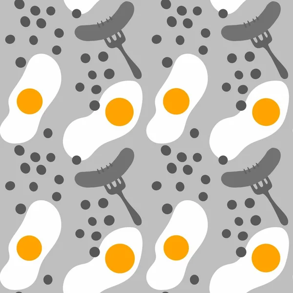 Padrão de ovo mexido sem costura saborosa para tecidos e têxteis e cartões e lençóis e papel de embrulho — Fotografia de Stock