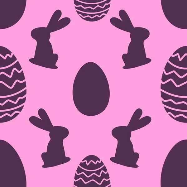 Easter seamless eggs and bunnies pattern for fabrics and textiles and packaging and gifts and cards and linens and kids — Fotografia de Stock