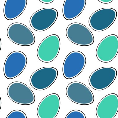 Duvar kağıdı, kumaş, tekstil, ambalaj ve hediyeler için yumurtaları olan paskalya pürüzsüz deseni. 