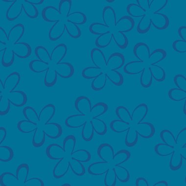 Kumaşlar, kartlar, çarşaflar, çocuklar ve ambalaj kağıtları için çiçeklerle basit, pürüzsüz desen.