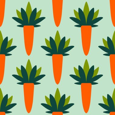 Duvar kağıdı, kumaş, ambalaj, çarşaf ve çocuklar ve ambalaj kağıdı için kusursuz geometrik havuç deseni.