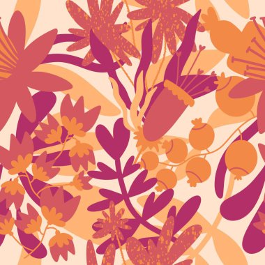 Kumaşlar, kartlar, çarşaflar, çocuklar ve ambalaj kağıtları için çiçeklerle basit, pürüzsüz desen.