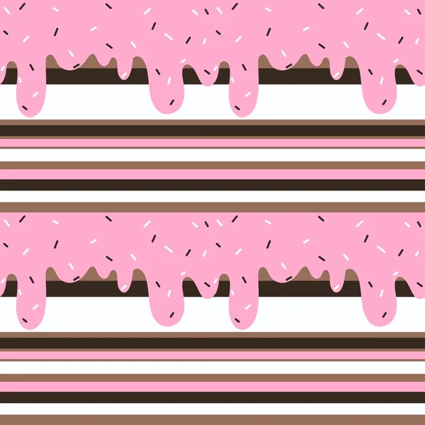 Tasty cake cream seamless pattern for fabrics and textiles and packaging and gifts and linens and kids and kitchen — Stock Photo, Image