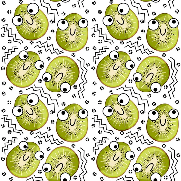 Fruit seamless kiwi pattern for fabrics and textiles and packaging and gifts and linens and kids and wrapping paper — Fotografia de Stock