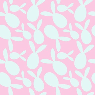 Paskalya tavşanı, kulak desenli, tekstil, ambalaj, çarşaf, çocuk bezi ve ambalaj kağıdı desenli yumurtalar.