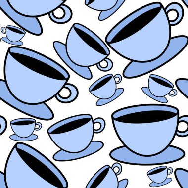 Kumaşlar, tekstil, ambalajlar, çarşaflar, çocuklar ve ambalaj kağıtları için kusursuz bir fincan kahve.