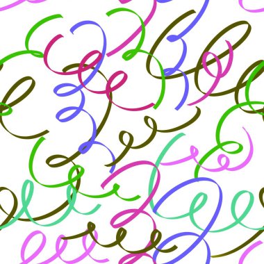 Tekstil ve ambalajlar, hediyeler, çarşaflar ve çocuklar ve ambalaj kağıtları için soyut, dikişsiz neon çizgiler.