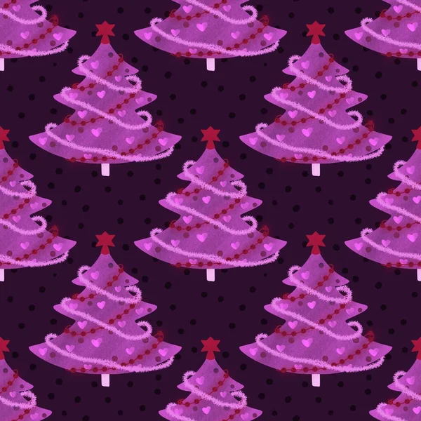 Doodle verde bonito árvore de Natal para tecidos e presentes — Fotografia de Stock