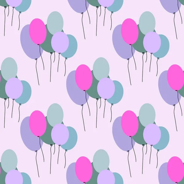 Seamless balloons pattern for kids and gifts and cards and linens and fabrics and textiles and packaging — Fotografia de Stock