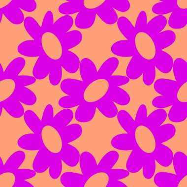 Kumaşlar, kartlar, çarşaflar, çocuklar ve ambalaj kağıtları için çiçeklerle basit, pürüzsüz desen.