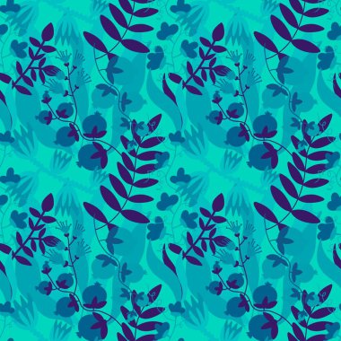 Kumaşlar, kartlar, çarşaflar, çocuklar ve ambalaj kağıtları için çiçeklerle basit, pürüzsüz desen.