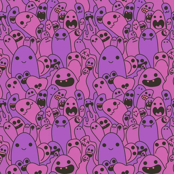 Cartoon seamless monster alien pattern for fabrics and textiles and packaging and gifts and cards and linens and kids