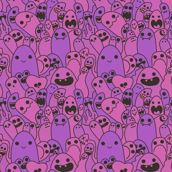 Cartoon seamless monster alien pattern for fabrics and textiles and packaging and gifts and cards and linens and kids — Stock Photo, Image