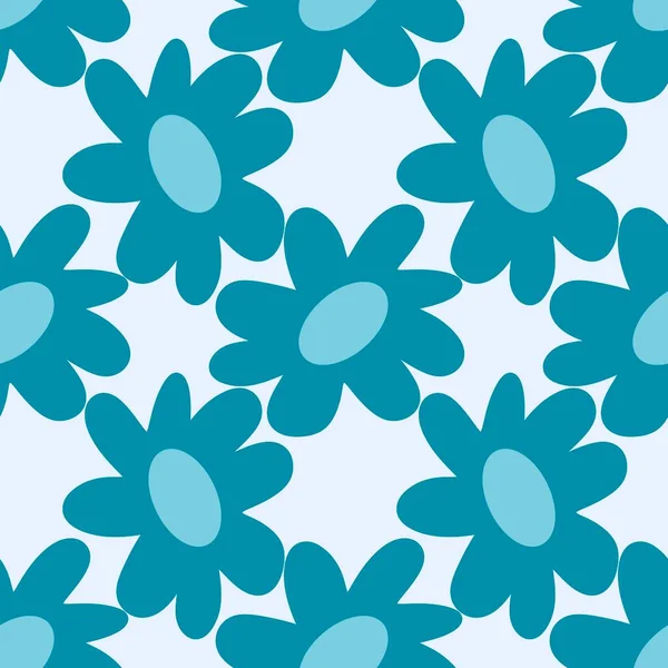 Patrón floral simple sin costuras con flores para telas y tarjetas y ropa de cama y niños y papel de envolver —  Fotos de Stock