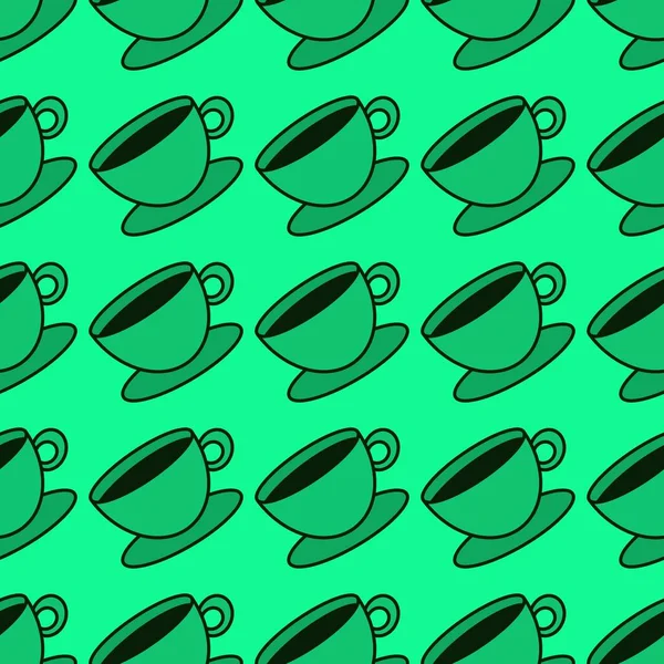 Seamless cup of coffee tea pattern for fabrics and textiles and packaging and linens and kids and wrapping paper — Fotografia de Stock