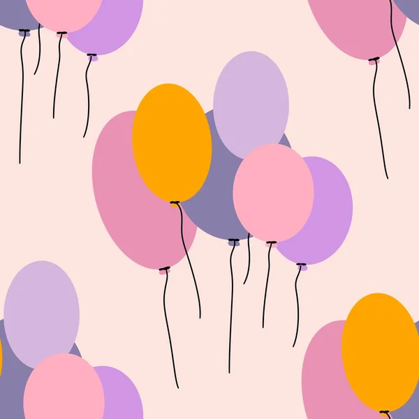 Seamless balloons pattern for kids and gifts and cards and linens and fabrics and textiles and packaging — Foto Stock