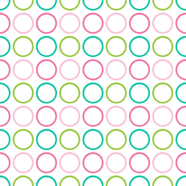 Geometrisk enkel sömlös cirkel prickar mönster för tyger och textilier och kort och sängkläder och barn och omslagspapper — Stockfoto